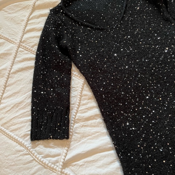 Chelsea and Violet black sequin sweater dress, size small- gently used - Picture 3 of 8